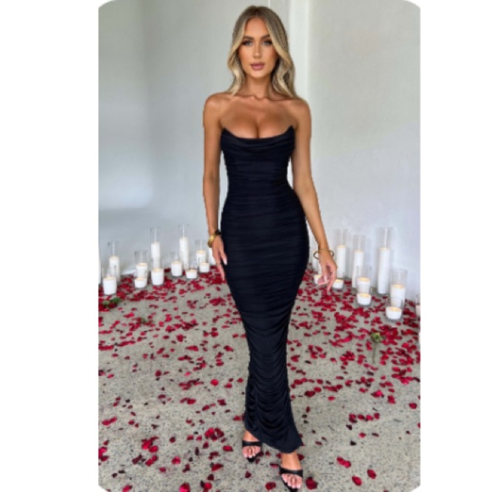 BABYBOO Elegant Black Maxi Dress